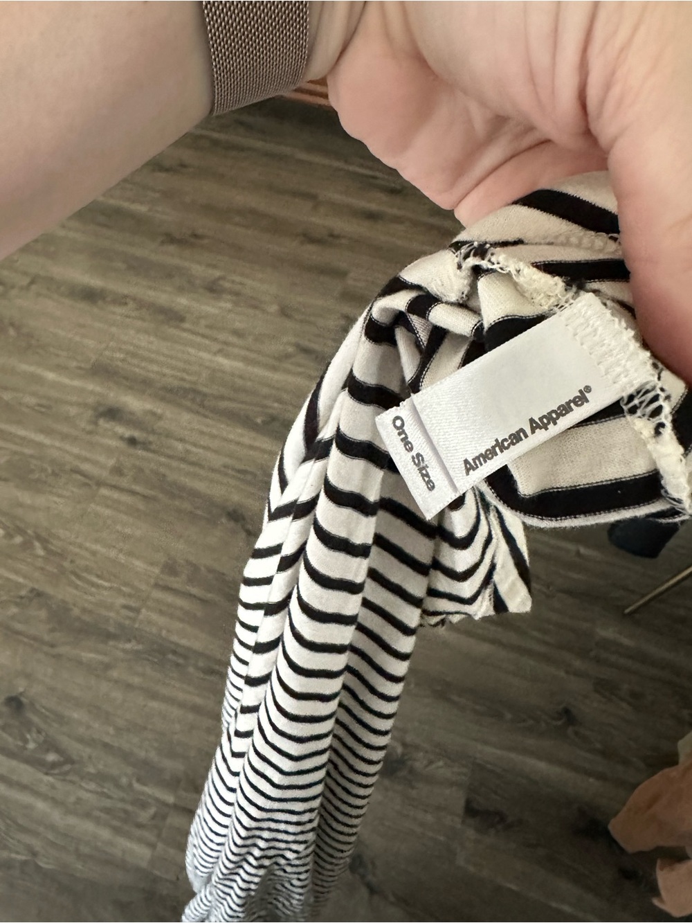 American Apparel Black and White Striped Sleeveless Maxi Dress - Picture 3 of 4